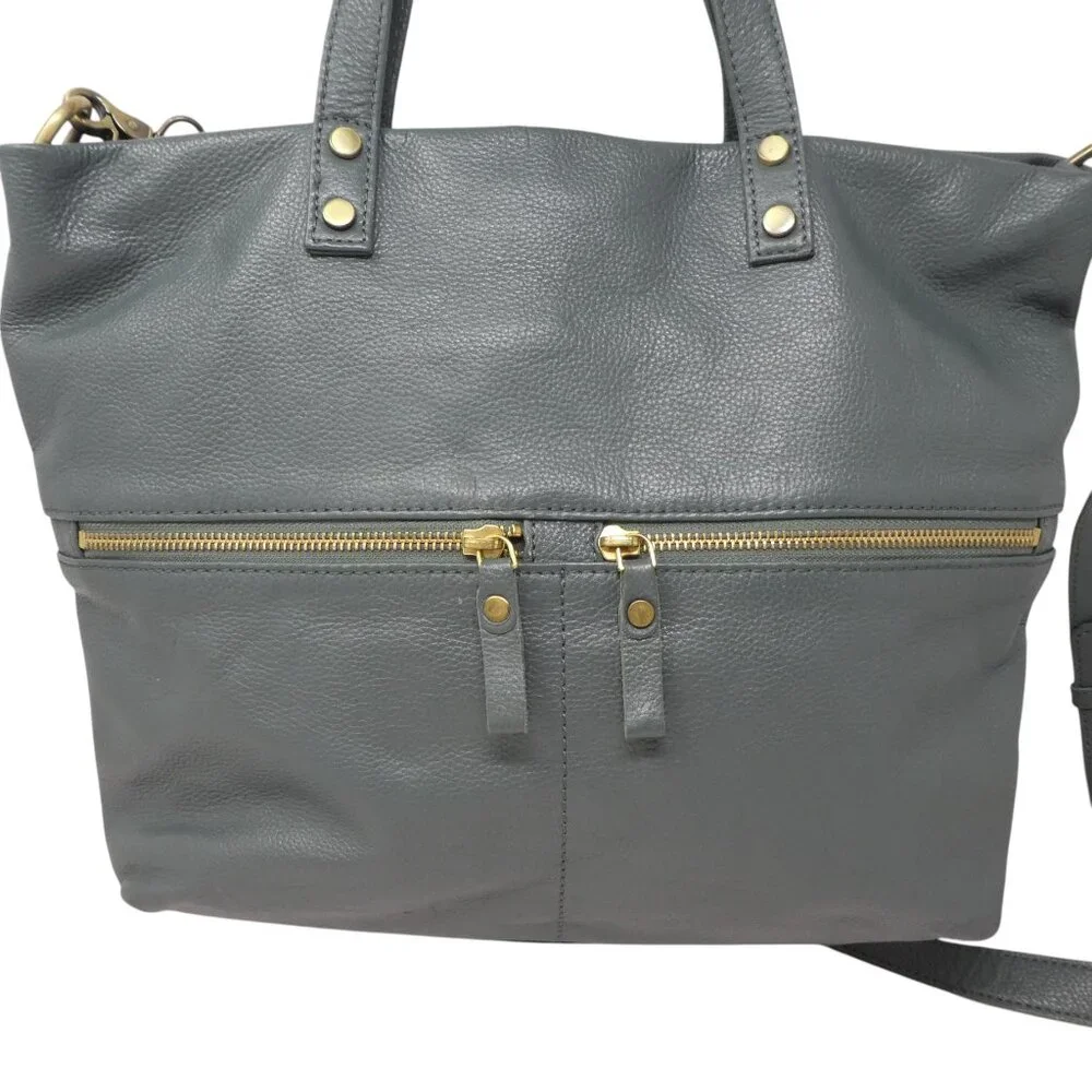 Aspen Green Leather Tote Shoulder Bag Purse Crossbody